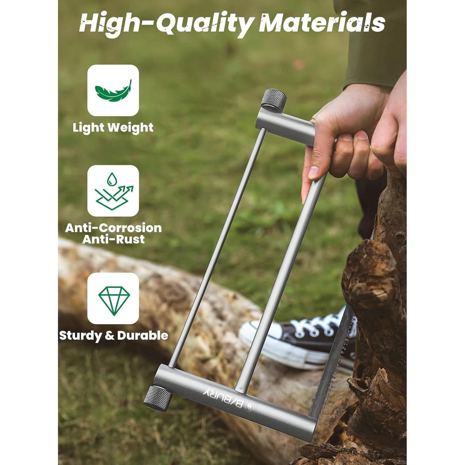 Sierra de Mano Plegable BIBURY 31.5 cm con 2 Hojas Reemplazables