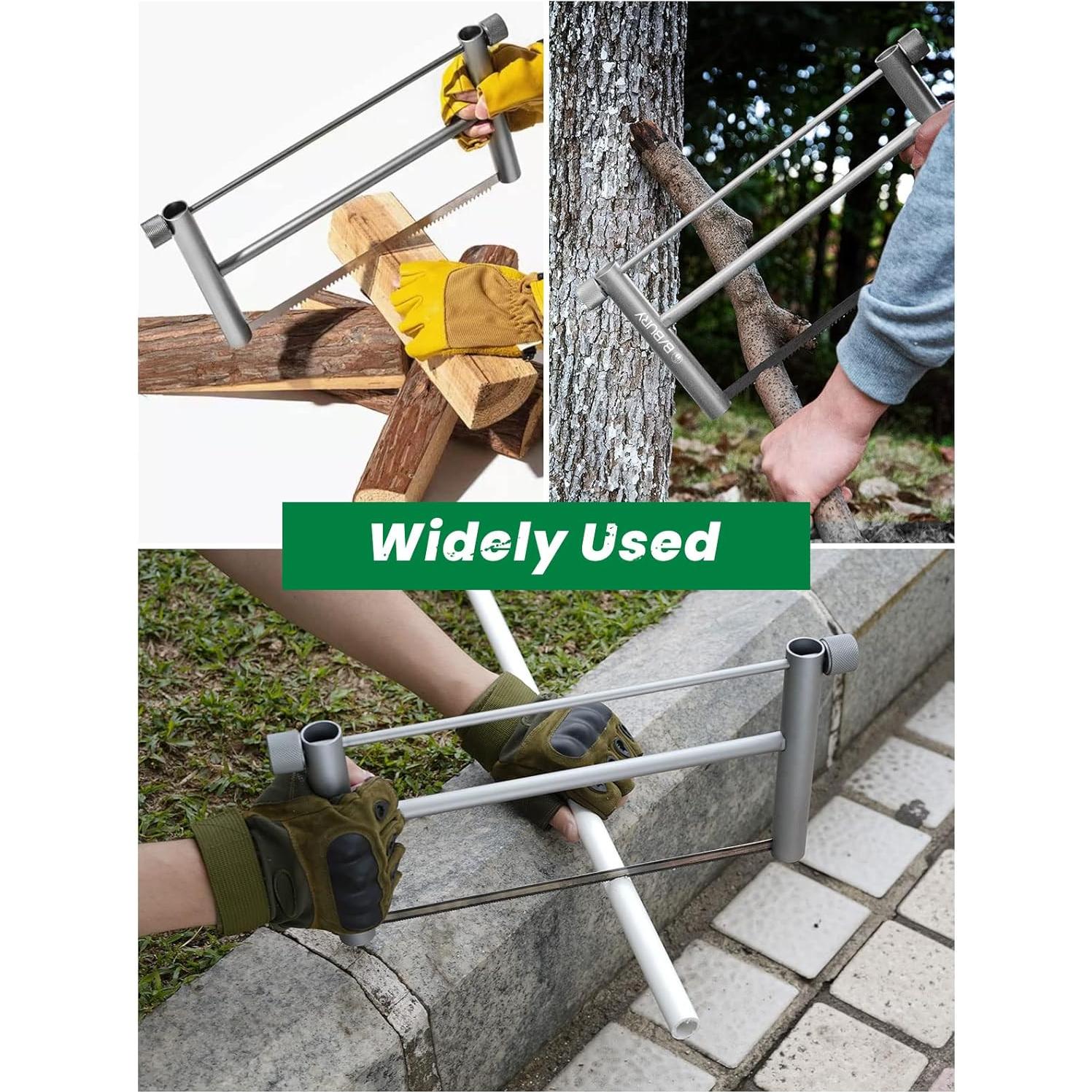 Sierra de Mano Plegable BIBURY 31.5 cm con 2 Hojas Reemplazables