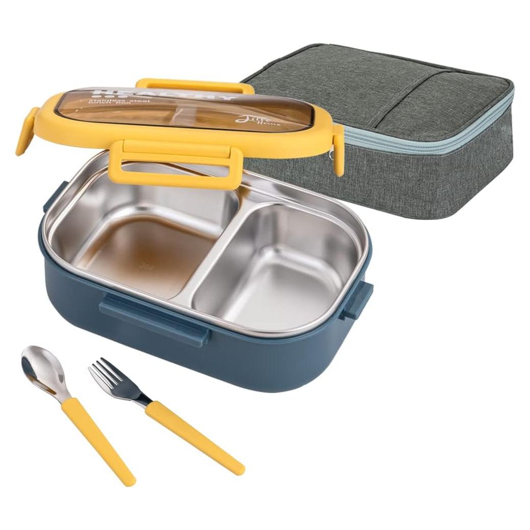 Contenedor Bento Lille Home 850ml Acero Inoxidable Azul