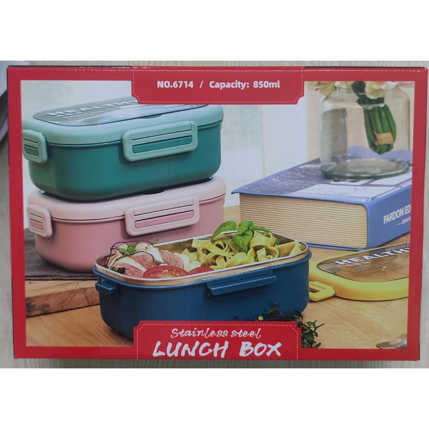 Contenedor Bento Lille Home 850ml Acero Inoxidable Azul