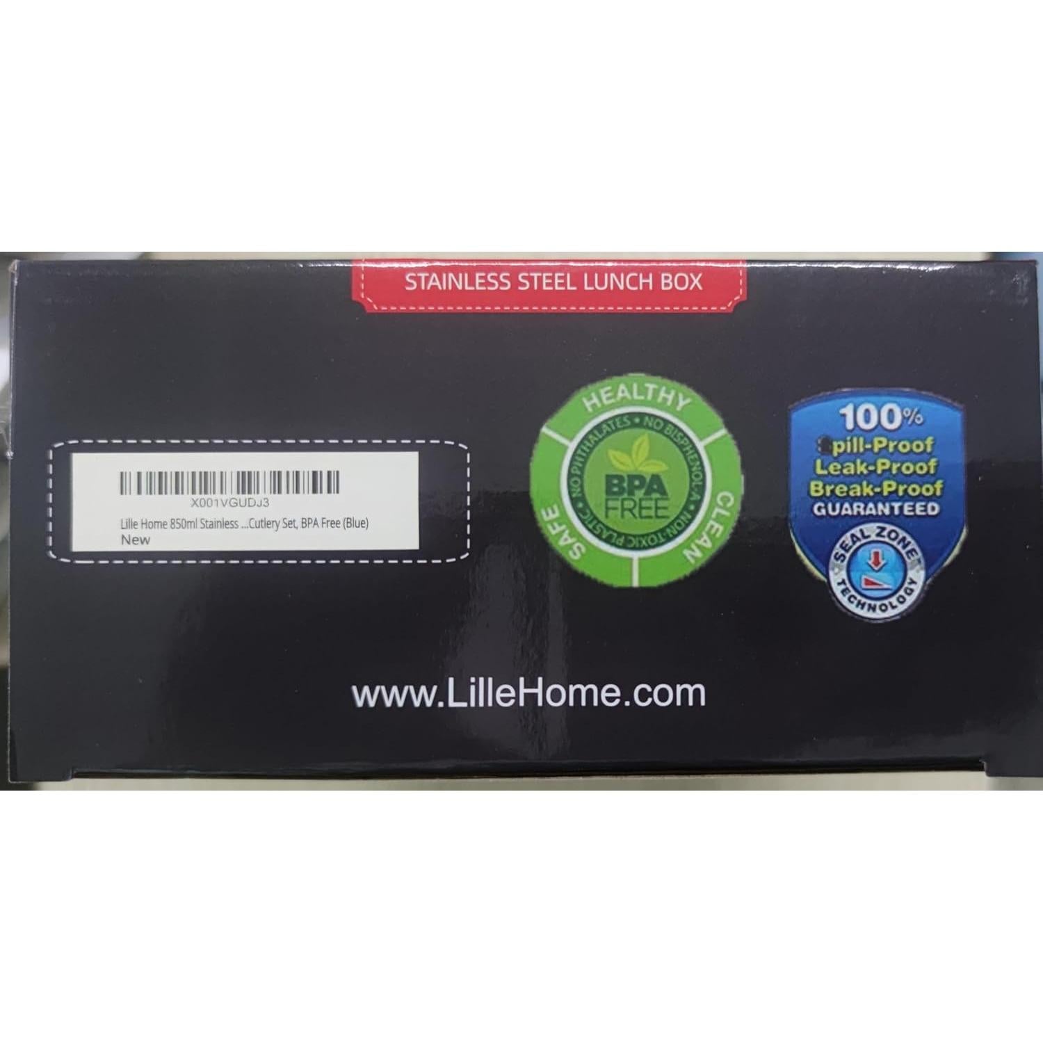 Contenedor Bento Lille Home 850ml Acero Inoxidable Azul