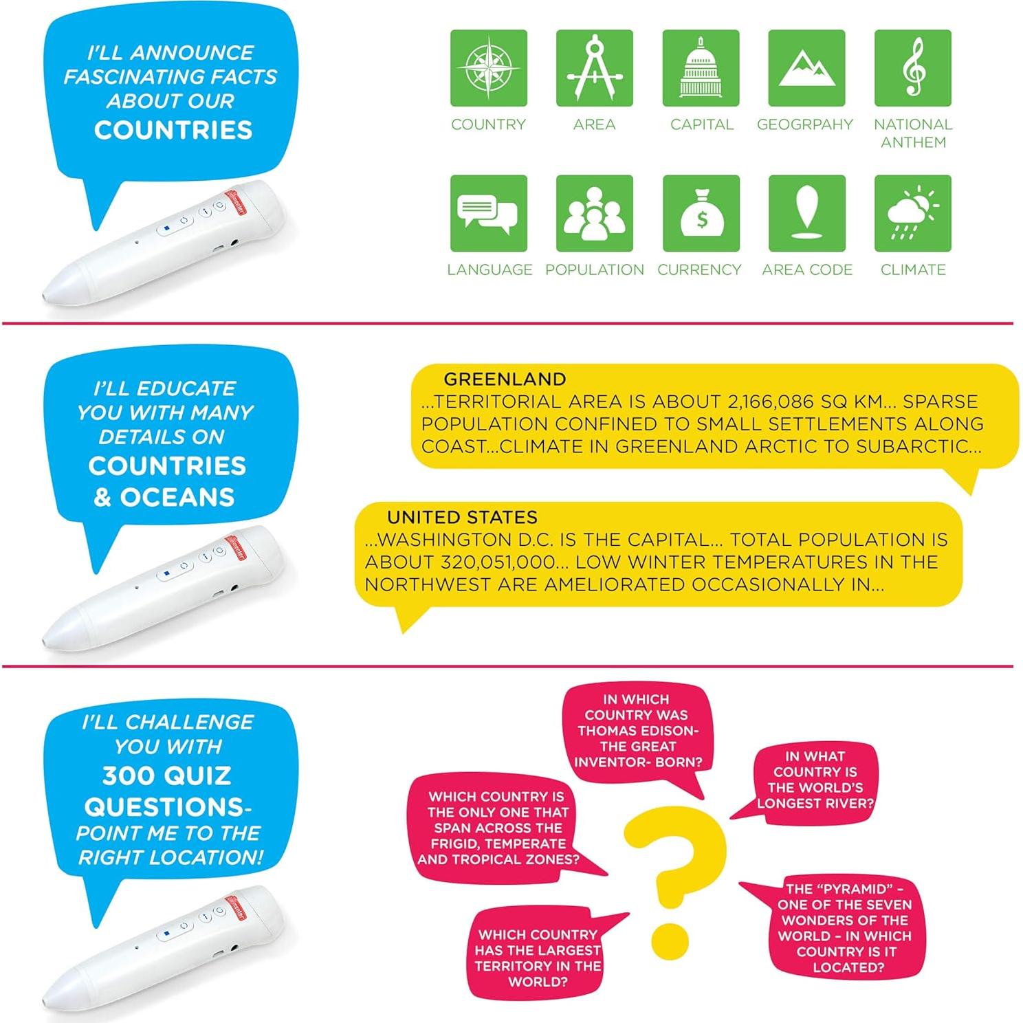 Globo Interactivo Little Experimenter 22,86 cm con Lápiz