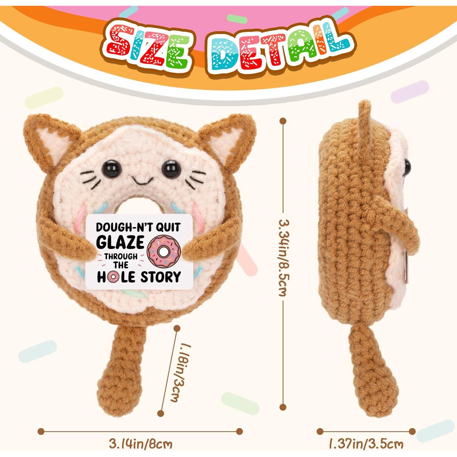 Muñeca de Ganchillo Emocional A_AIFAMY Gato Donut 9.9x5.8cm