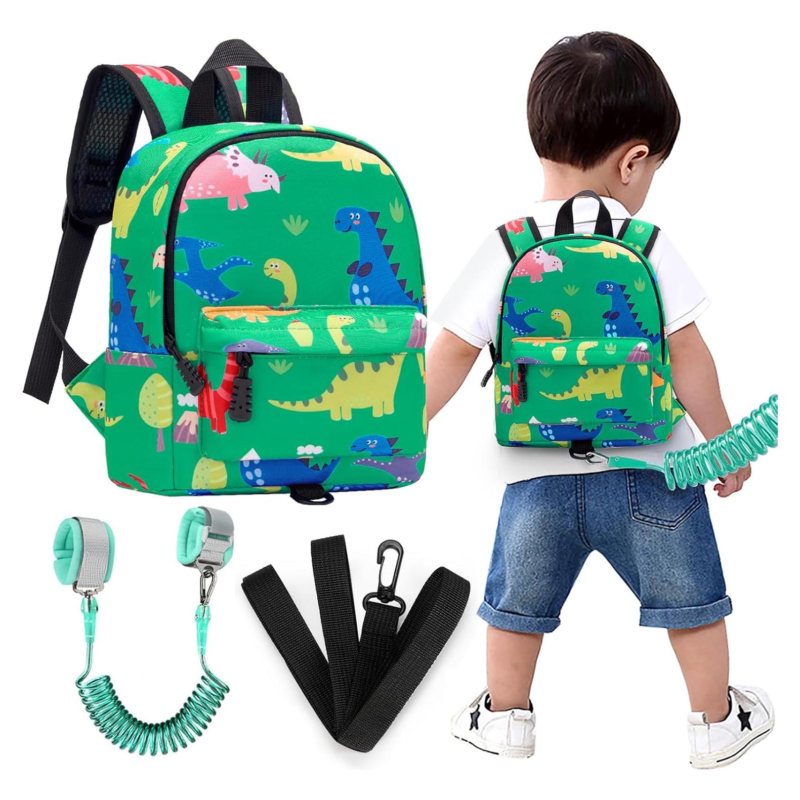 Mochila Antipérdida Accmor para Niños Verde Dino