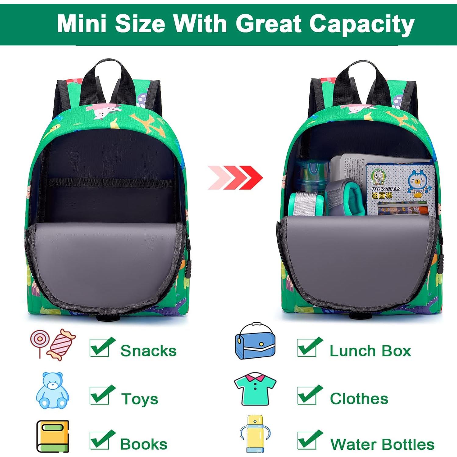 Mochila Antipérdida Accmor para Niños Verde Dino