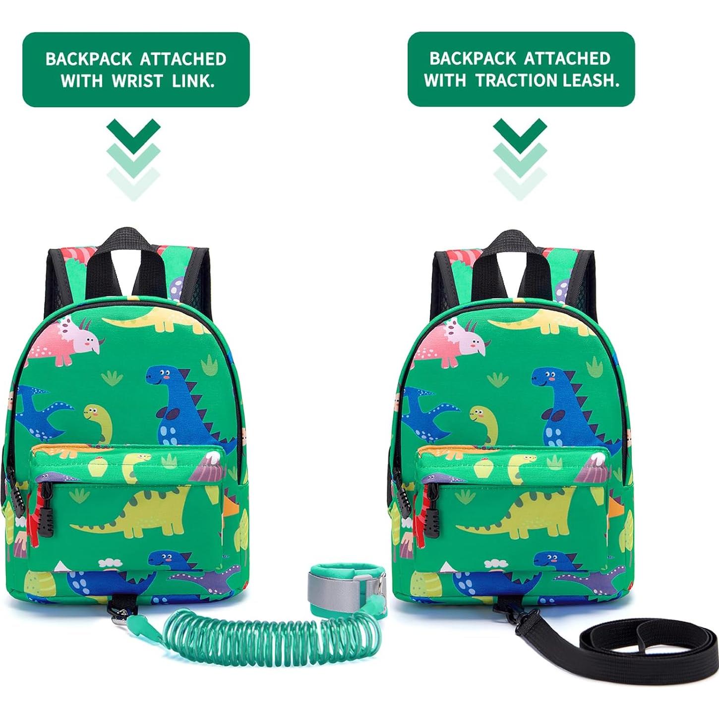 Mochila Antipérdida Accmor para Niños Verde Dino