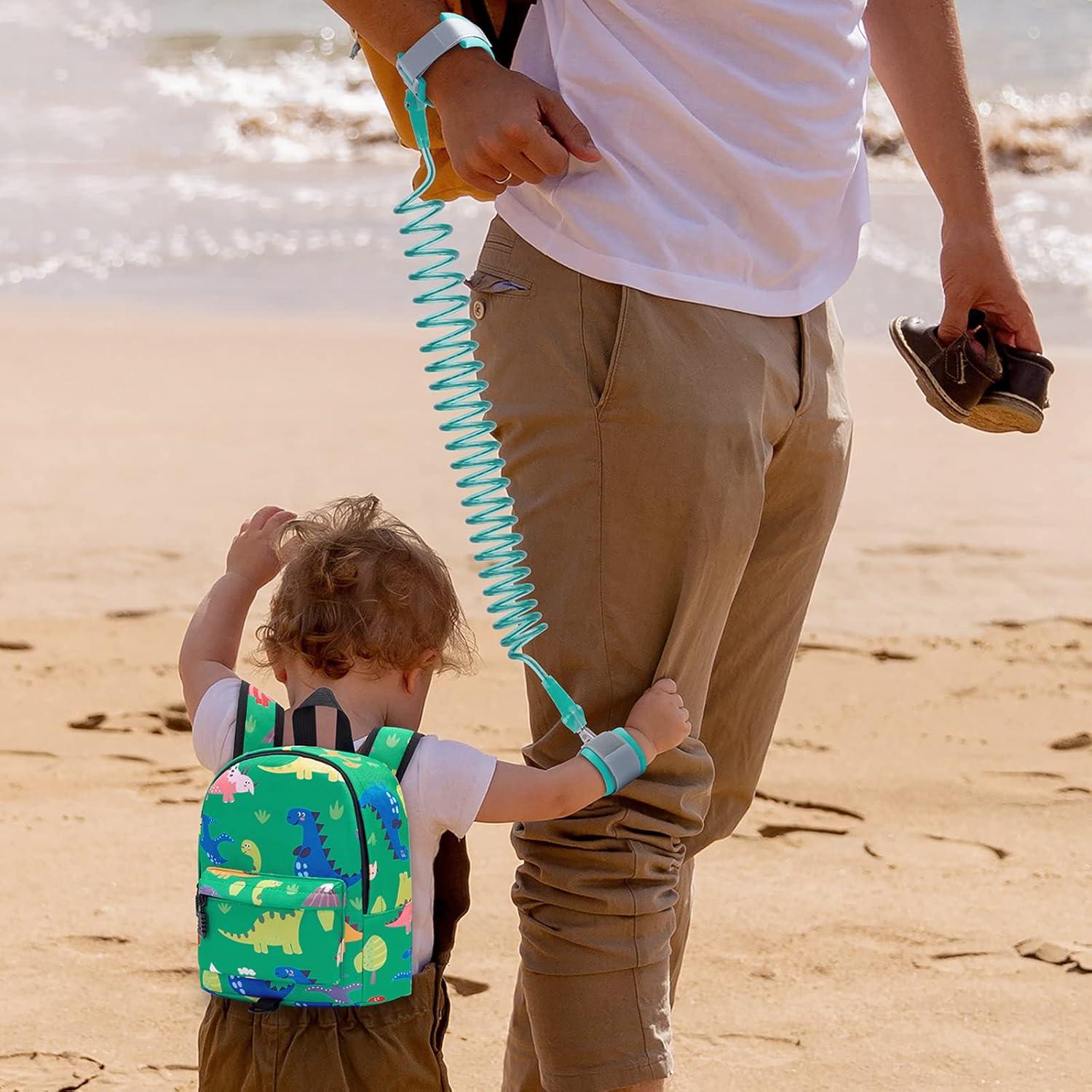 Mochila Antipérdida Accmor para Niños Verde Dino