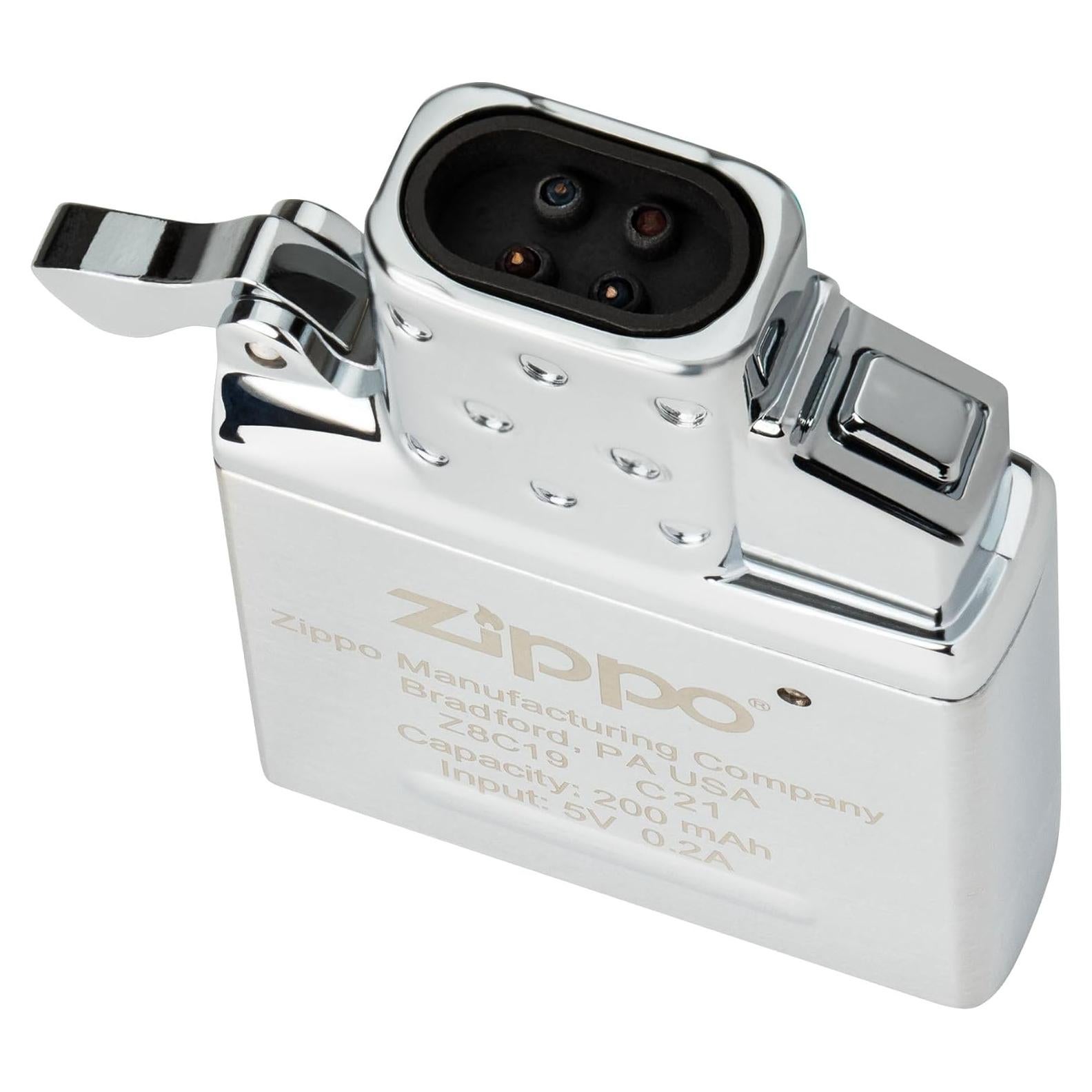 Insertar Encendedor Recargable Doble Arco Zippo Cromado