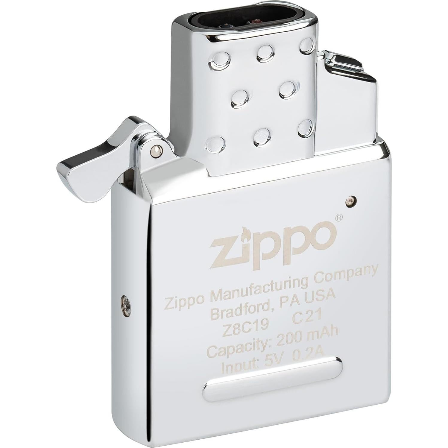 Insertar Encendedor Recargable Doble Arco Zippo Cromado