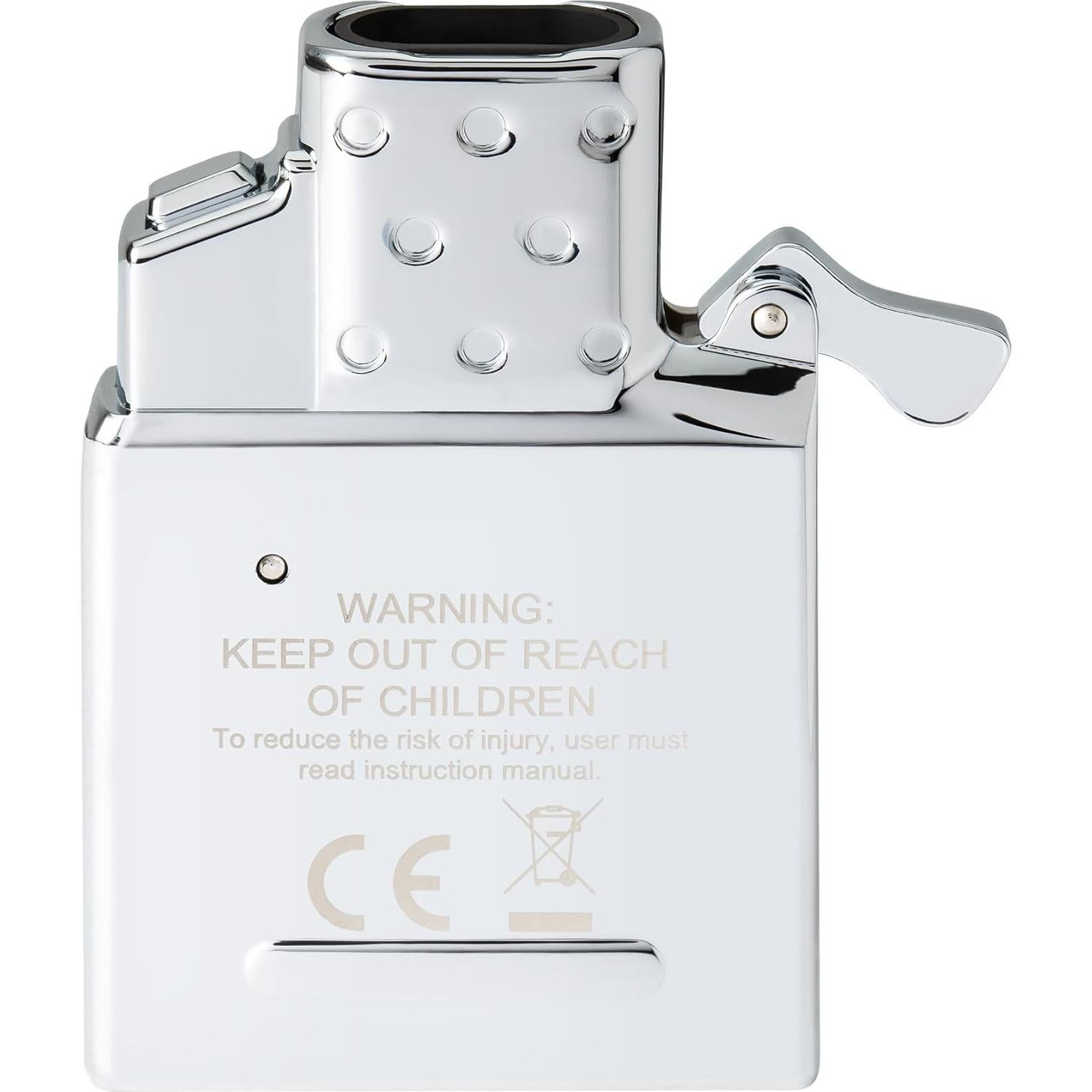 Insertar Encendedor Recargable Doble Arco Zippo Cromado