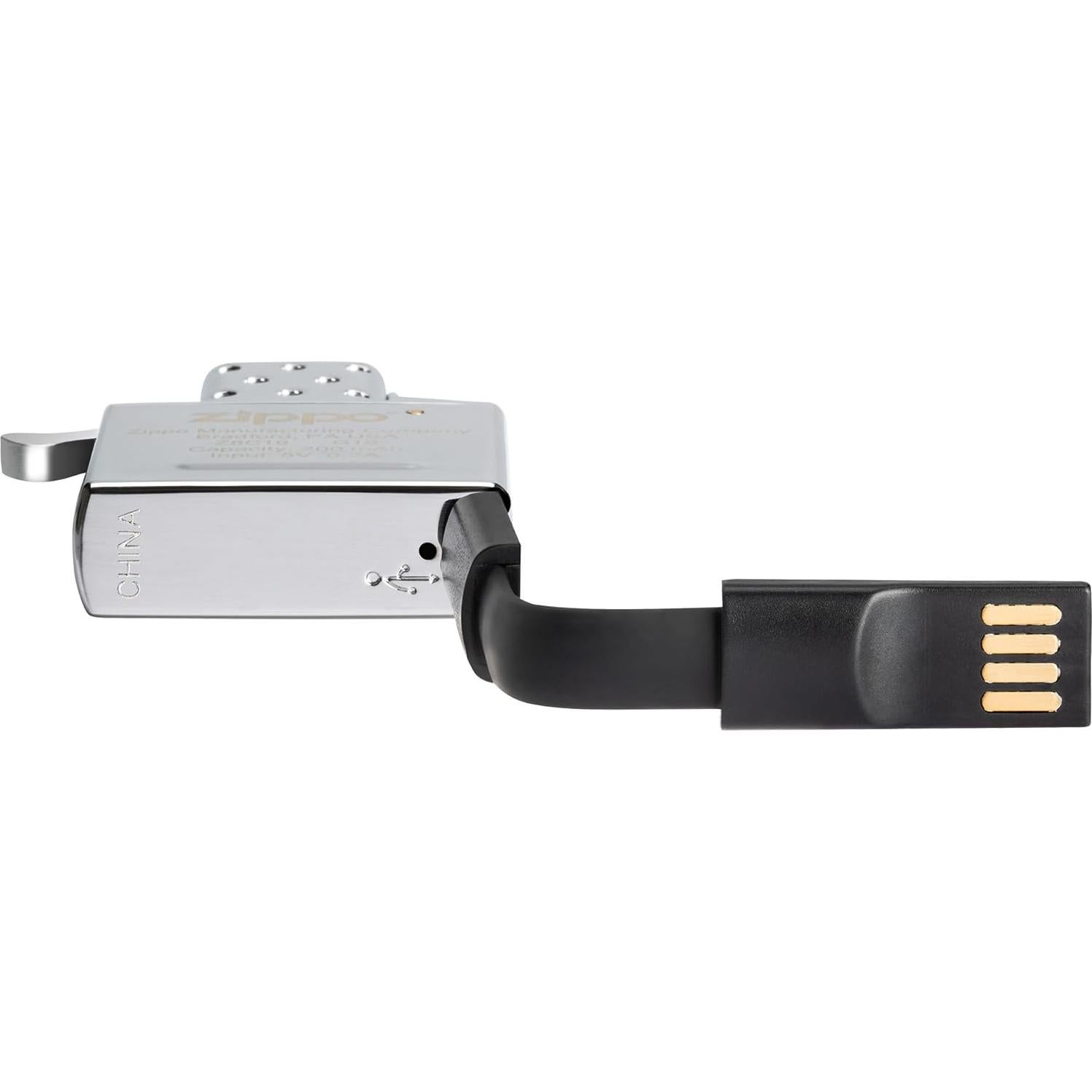 Insertar Encendedor Recargable Doble Arco Zippo Cromado