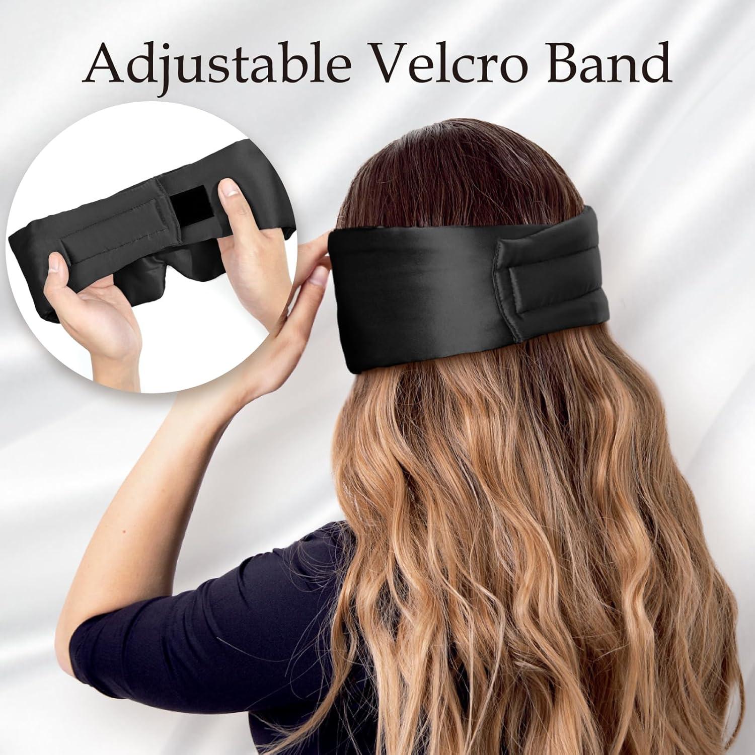 Máscara de Sueño de Seda 100% Mulberry Zenssia - Grande Ajustable