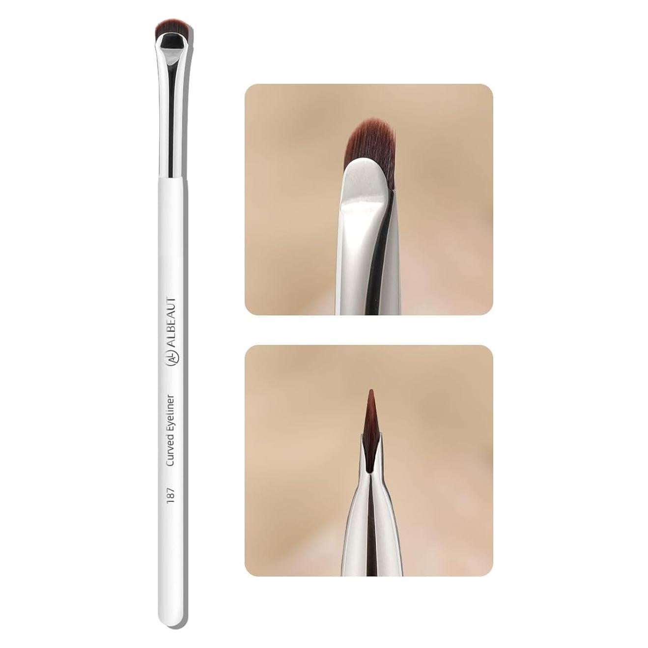 Brocha para Eyeliner y Cejas ALBEAUT 187 Curvado 17cm