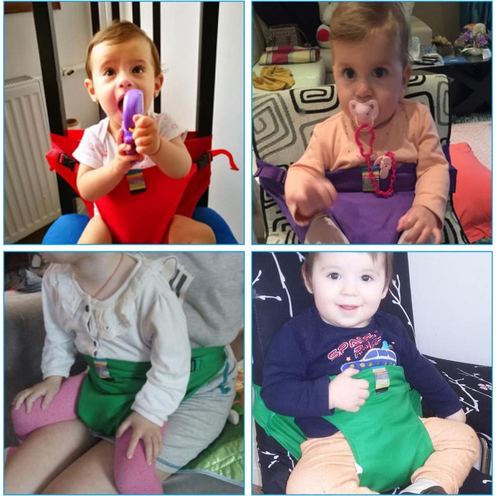 Arnés de Seguridad Lychee para Silla Alta Bebé Negro