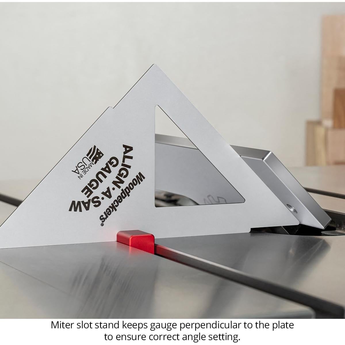 Medidor y Base Align-A-Saw Woodpeckers para Sierra de Banco