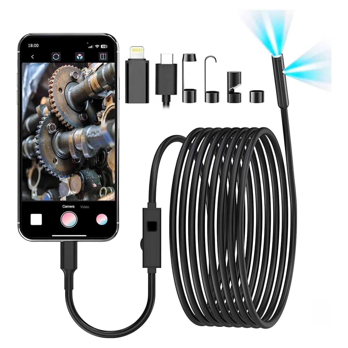 Cámara Endoscópica Doble Lente Pemamnov 1920P 5m IP67