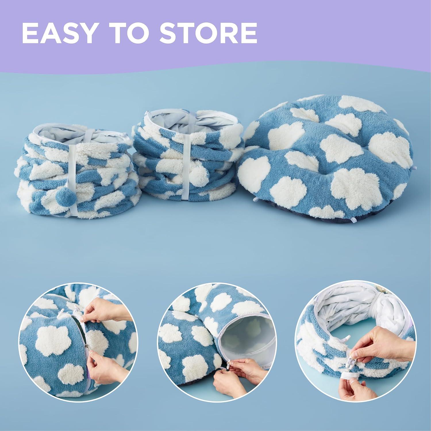 Cama Túnel Grande Lesure para Gatos y Perros Azul