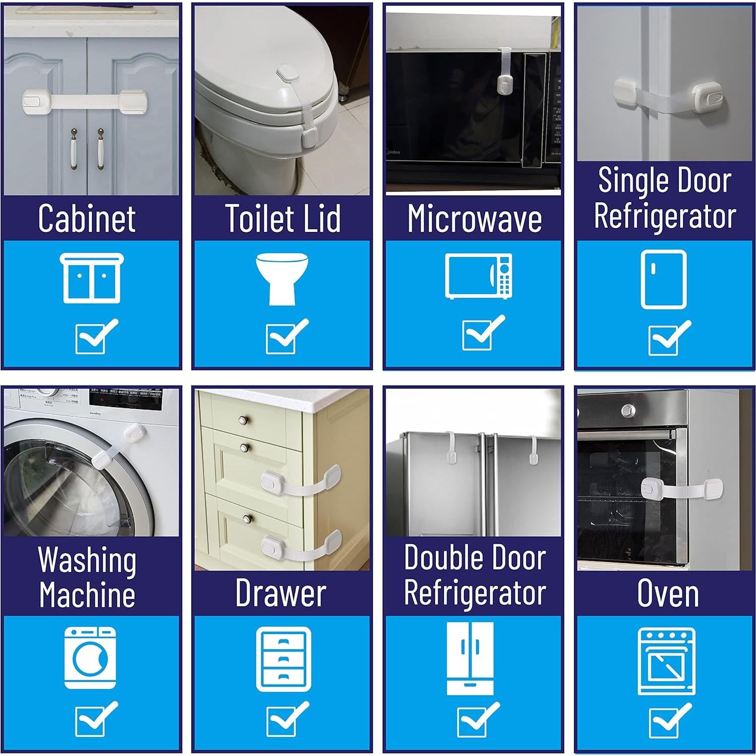 Cerraduras de Seguridad para Niños Bates - Paquete de 6