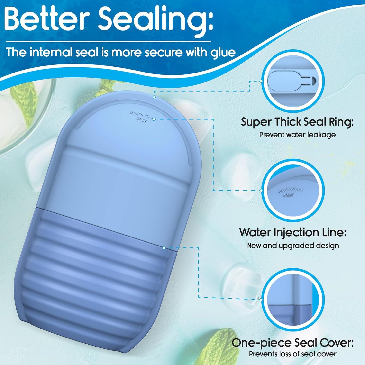 Rodillo de Hielo Facial 2Pcs Tuauoe - Silicona Reutilizable