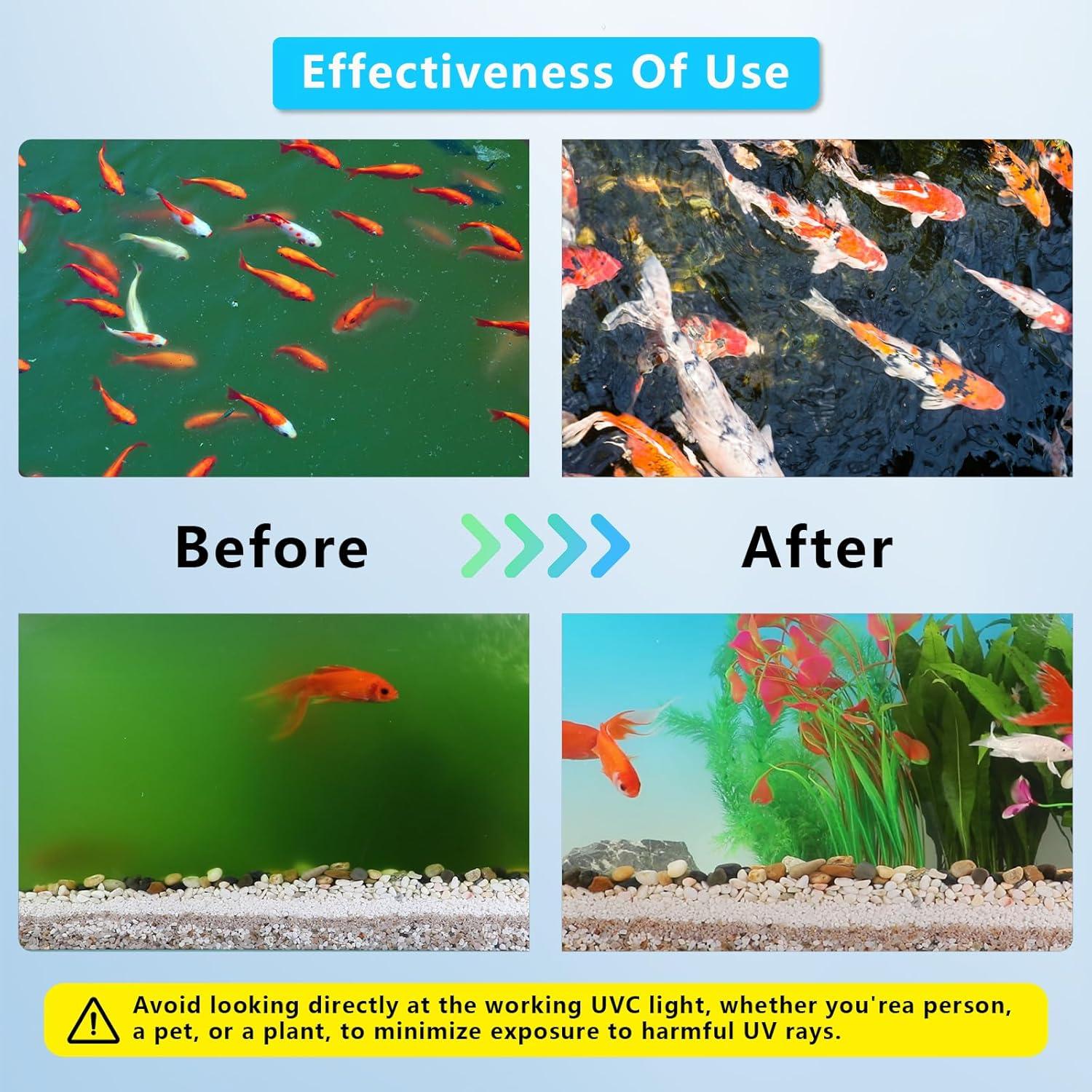 Luz UV-C 18W Coospider para Acuarios y Estanques hasta 3785L