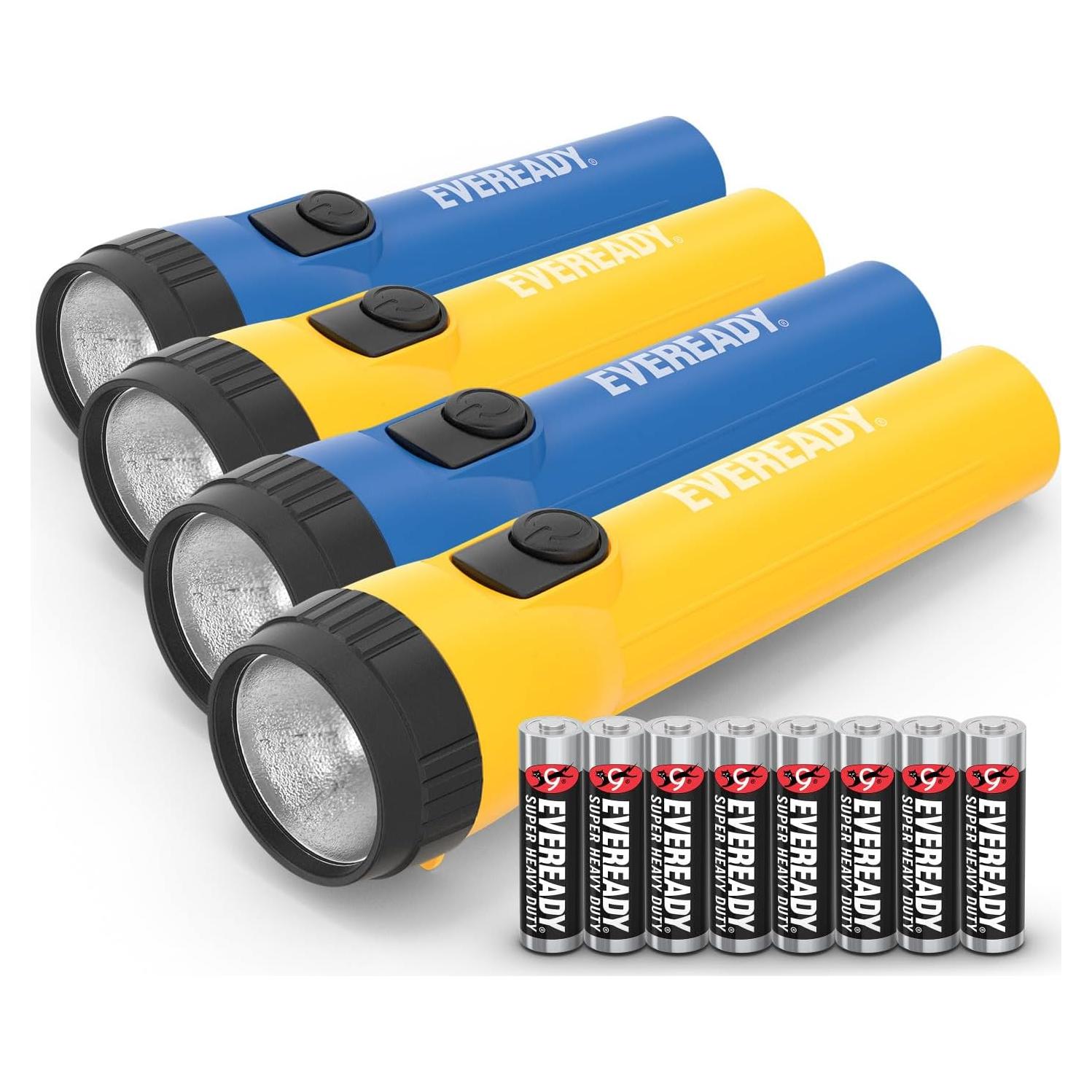 Linternas LED Eveready Paquete de 4 con Baterías AA Incluidas