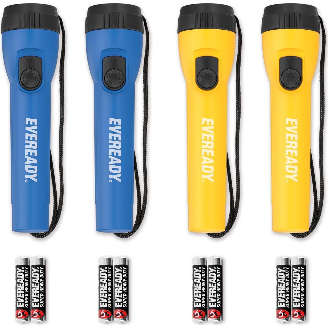 Linternas LED Eveready Paquete de 4 con Baterías AA Incluidas