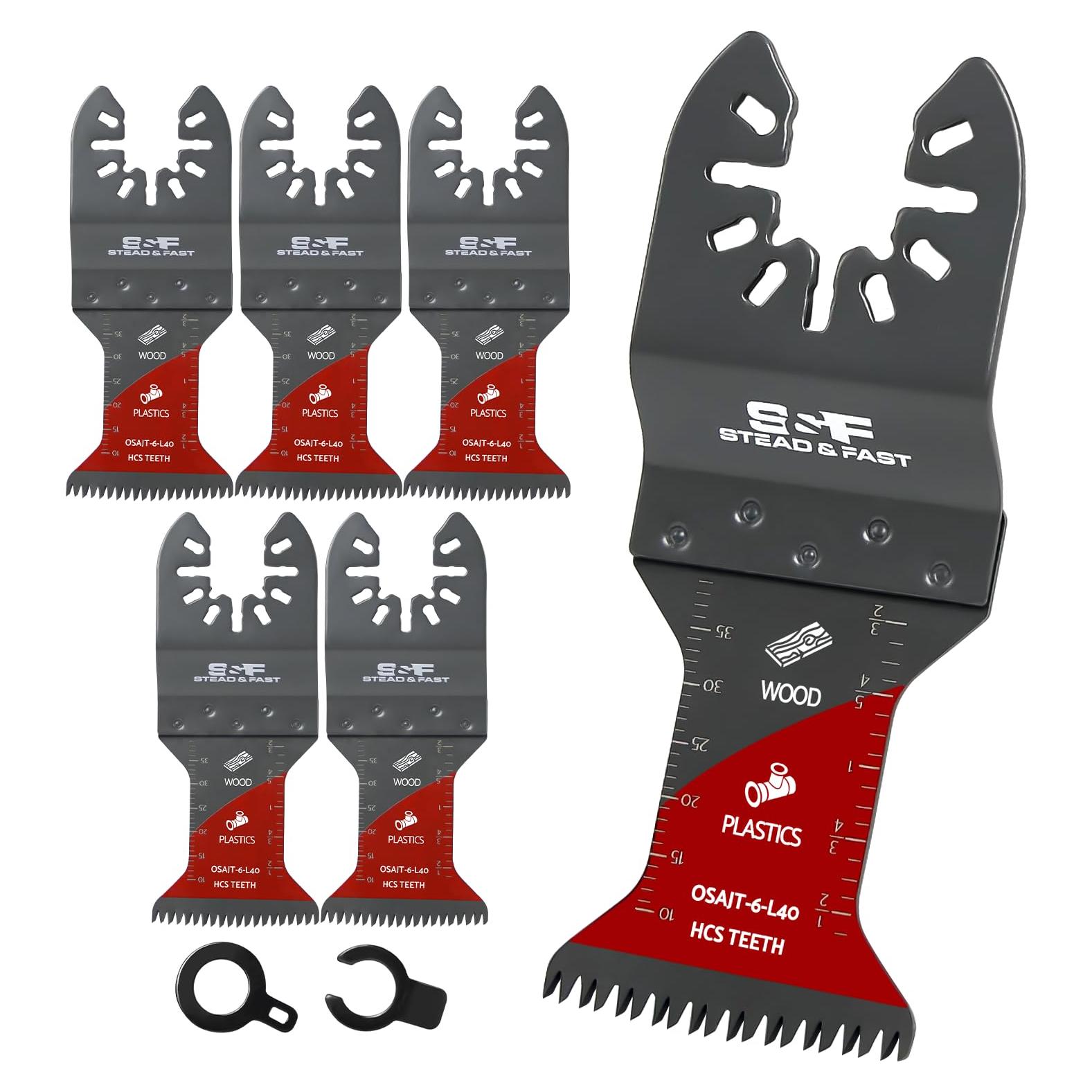 Hojas de Herramienta Oscilante S&F STEAD & FAST 6 Pcs Madera