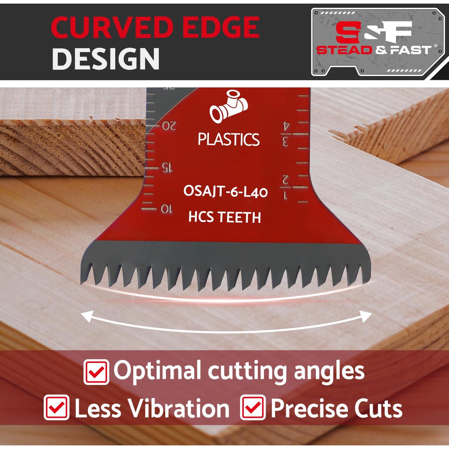 Hojas de Herramienta Oscilante S&F STEAD & FAST 6 Pcs Madera