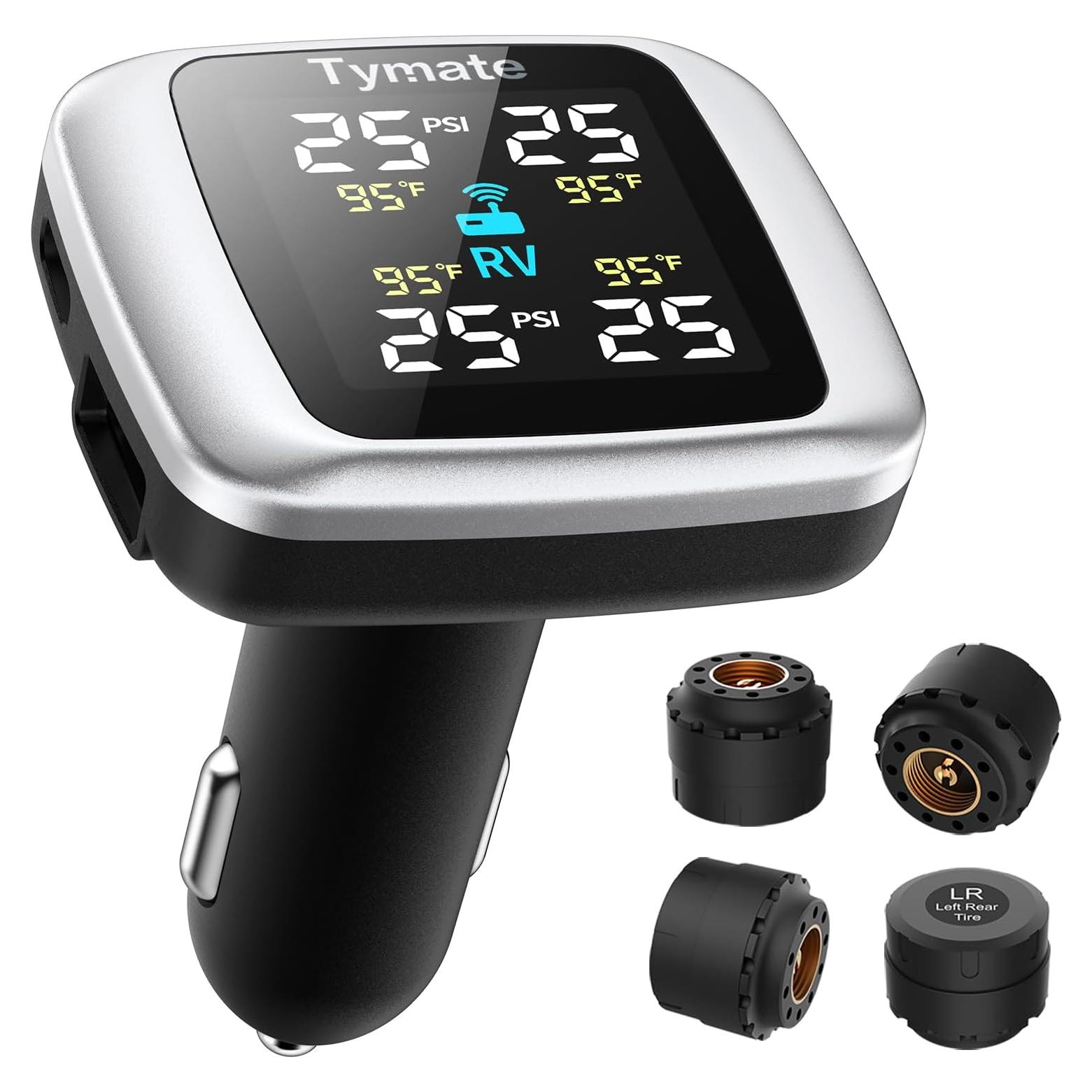 Monitoreo de Neumáticos Tymate TM7, TPMS Inalámbrico 4 Sensores
