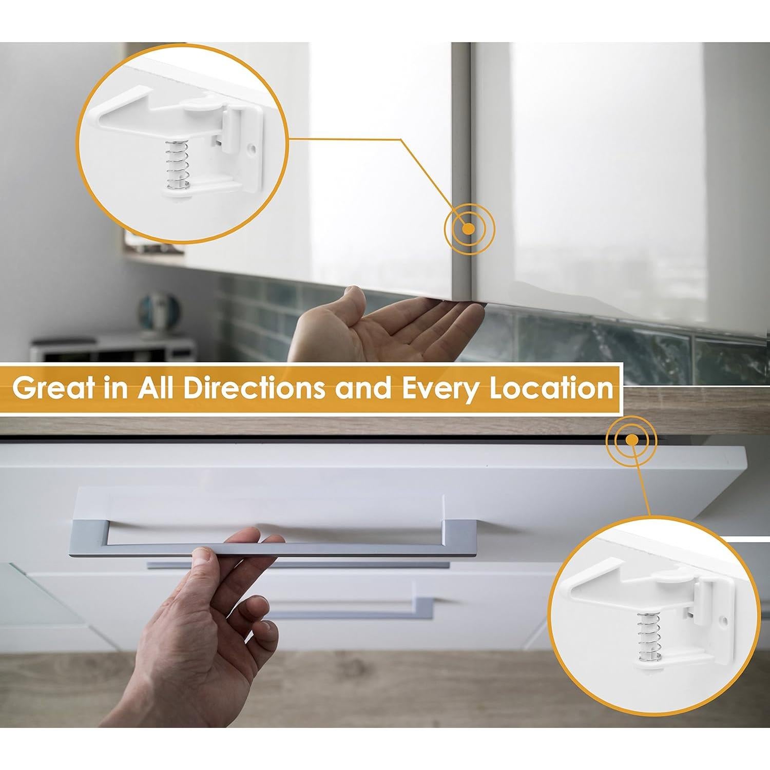 Cerraduras de Gabinete para Niños Suniry Paquete de 12