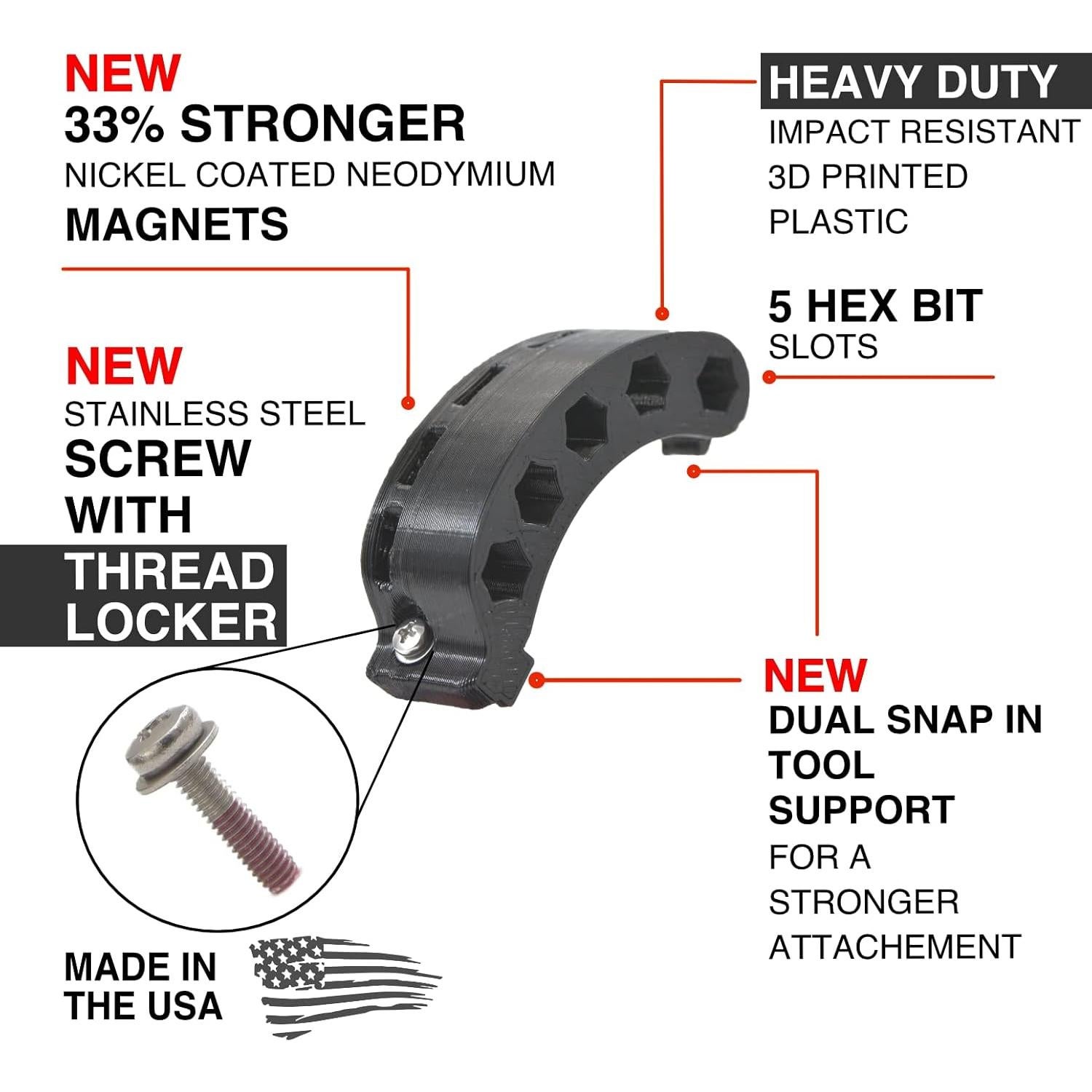 Soporte Magnético para Bits Milwaukee M12 Gen 2 Lado Derecho