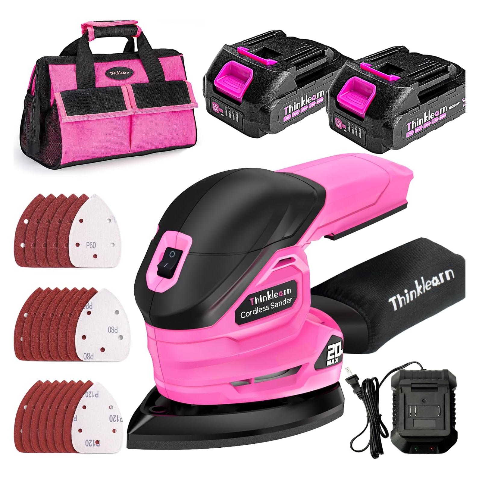 Lijadora Detallada Inalámbrica ThinkLearn 20V con 2 Baterías