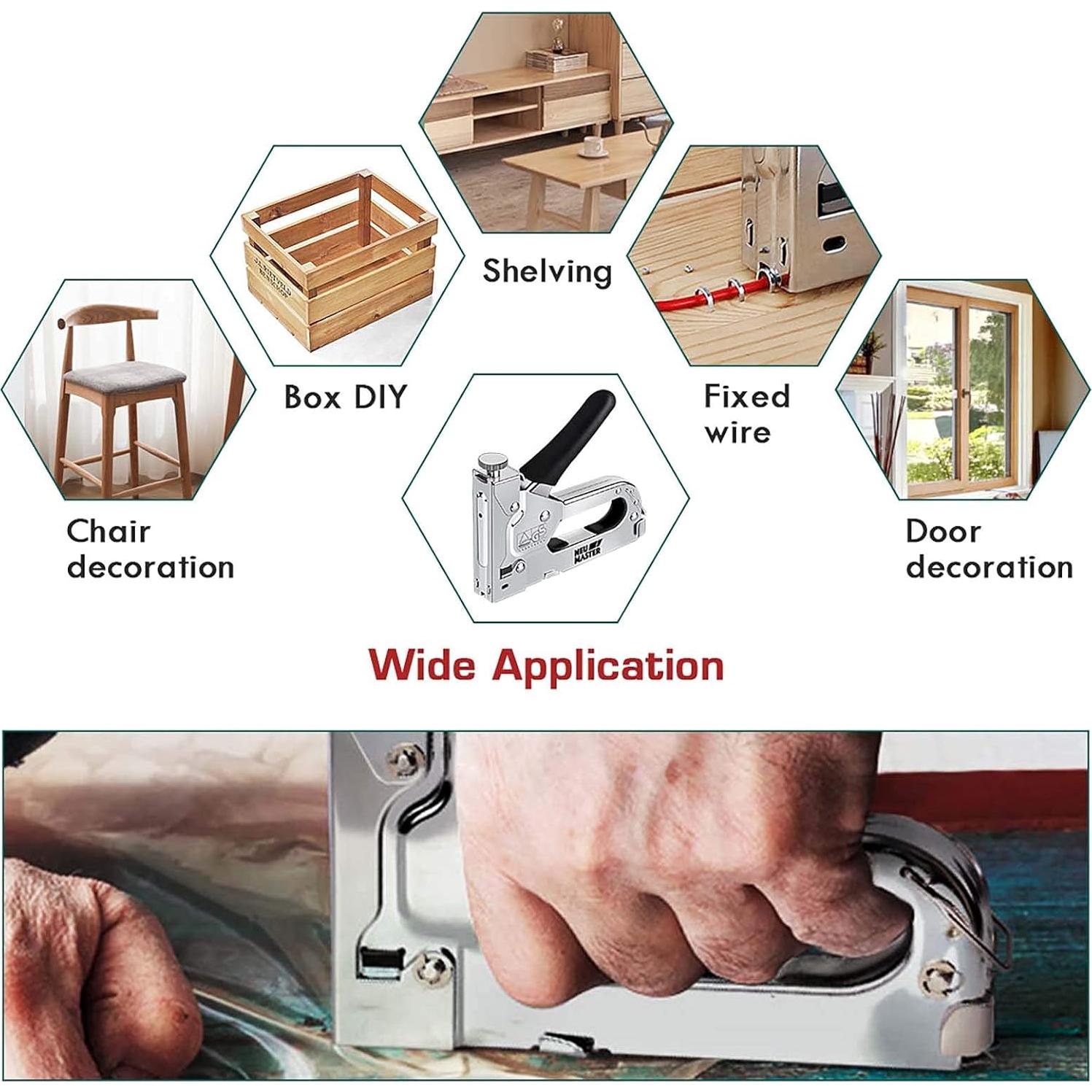 Grapadora Manual NEU MASTER 3 en 1 con 2000 Grapas