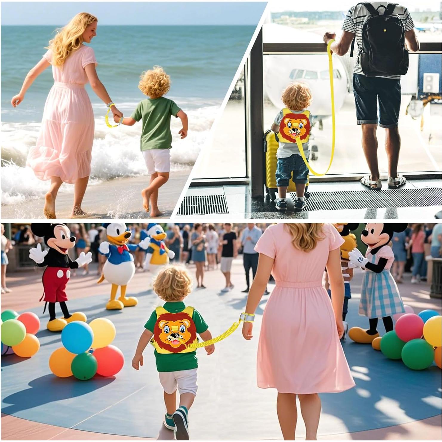 Correa Antipérdida para Niños Pequeños - Arnés Ajustable Amarillo