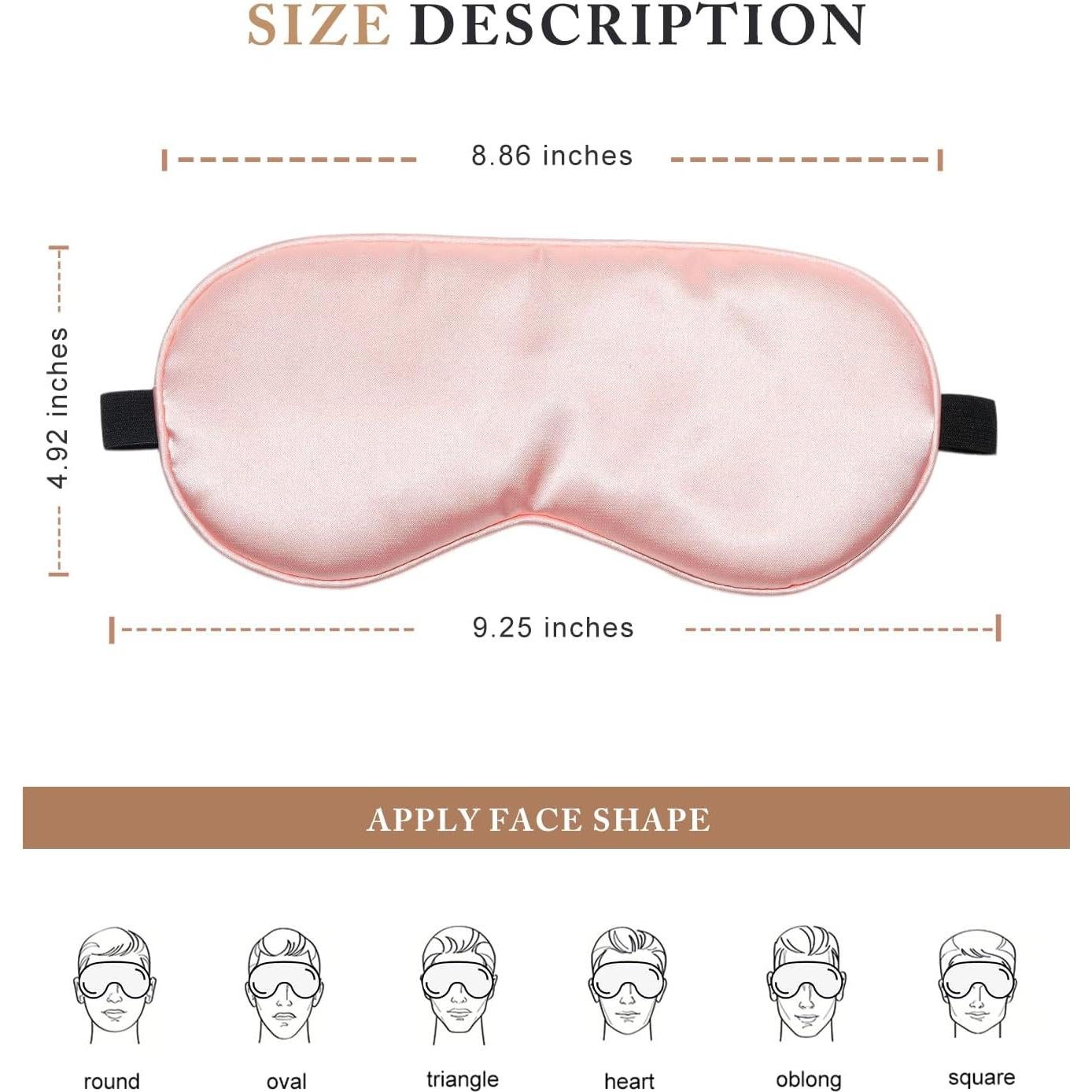 Máscara de Sueño de Seda Uaszdau - Paquete de 3 Rosa