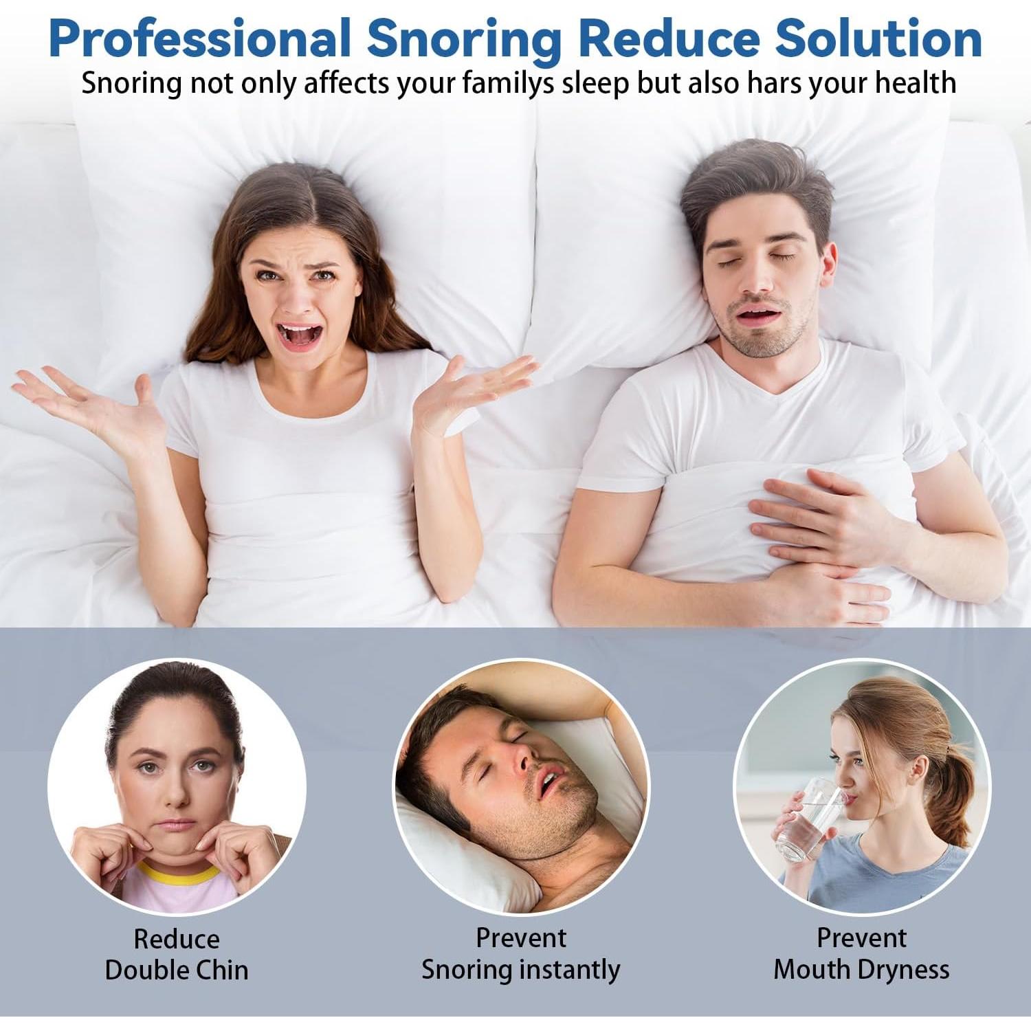 Correa para Barbilla Anti Ronquidos WOOWME Ajustable Negro L