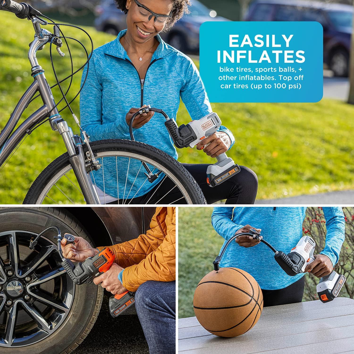 Inflador Multiusos BLACK+DECKER BDCMTHPI 100 psi Portátil