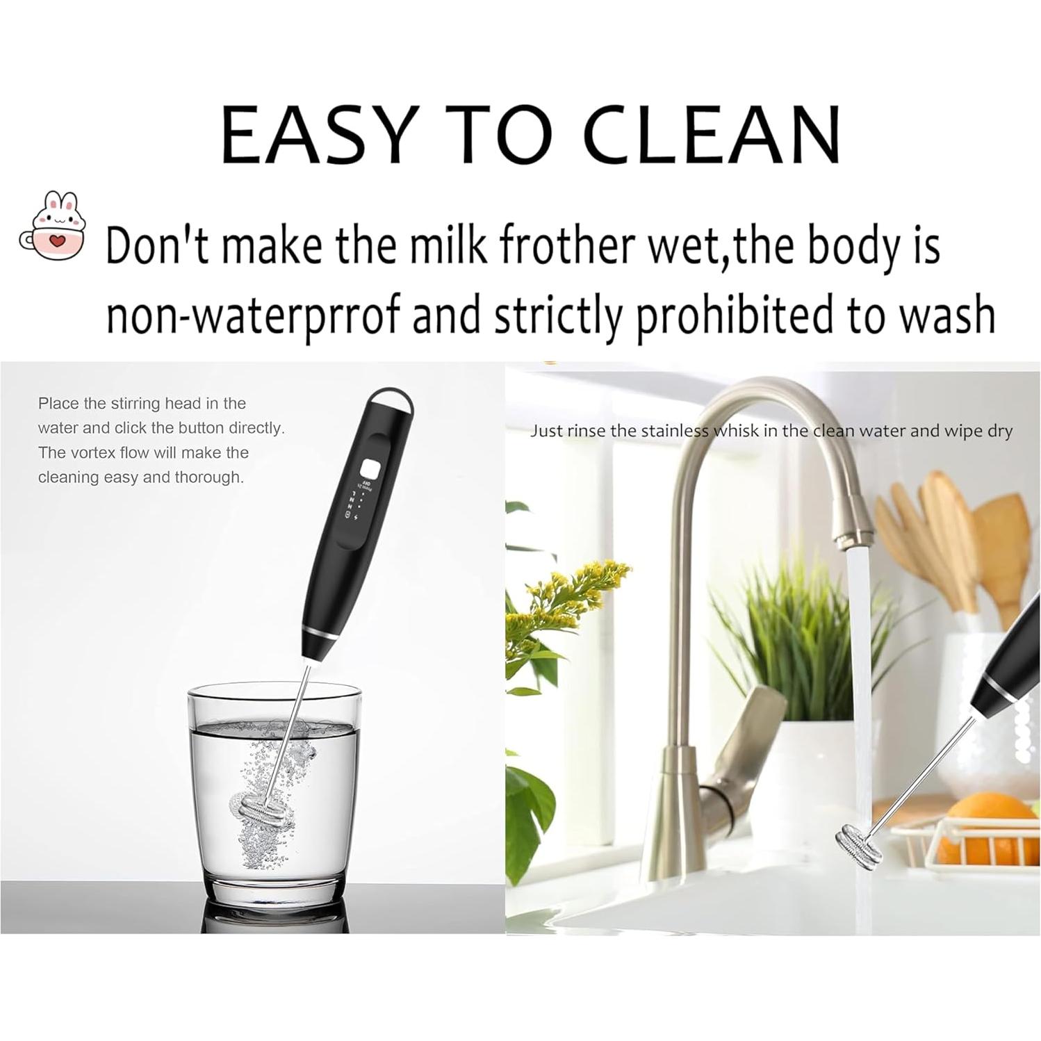 Espumador de Leche Portátil ENJOYCOOL A24 Recargable 3 Velocidades