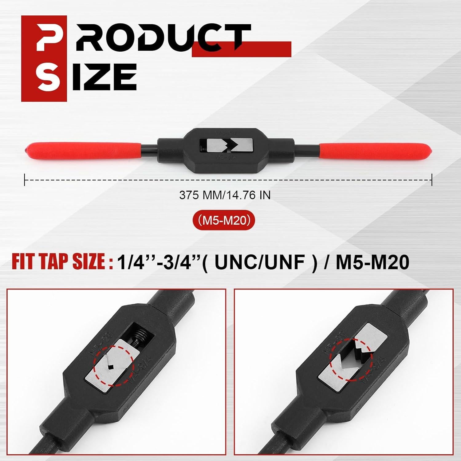 Mango de Llave Ajustable WILLBOND para Rosca 6.35-19.05mm