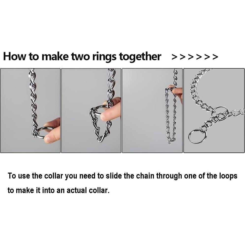 Collar de ahorque para perros SGODA 50.8 cm acero inoxidable