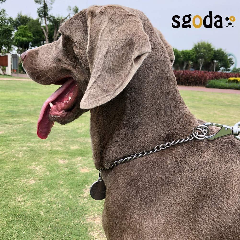 Collar de ahorque para perros SGODA 50.8 cm acero inoxidable