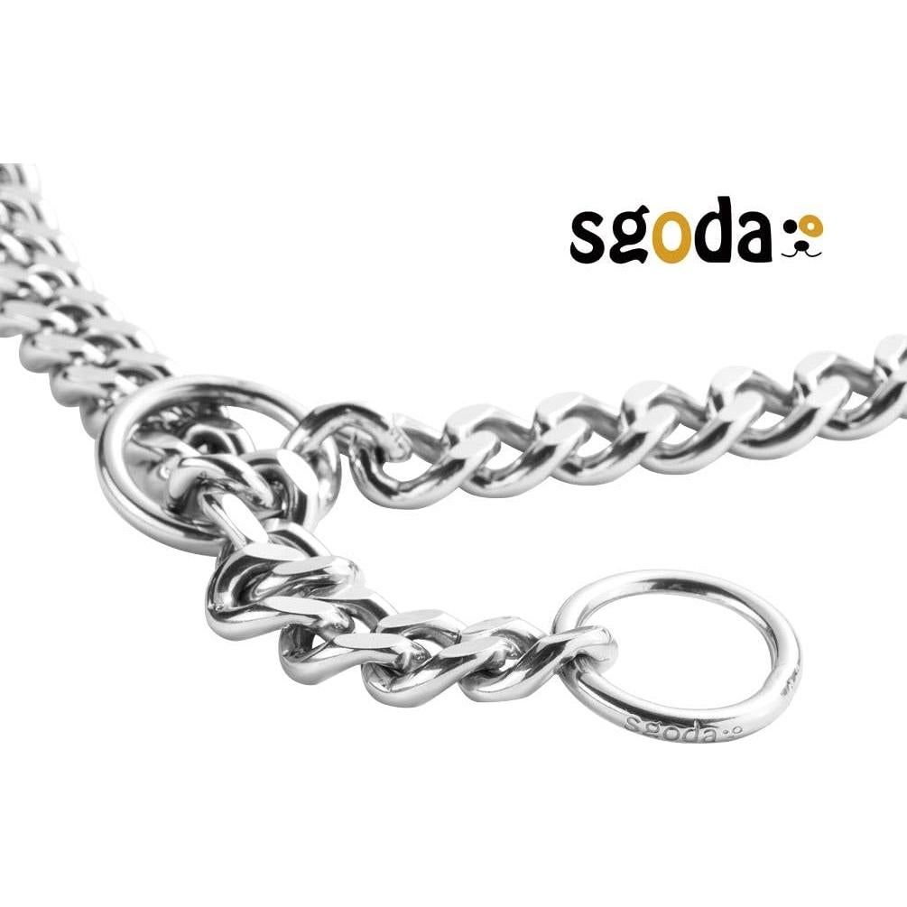 Collar de ahorque para perros SGODA 50.8 cm acero inoxidable