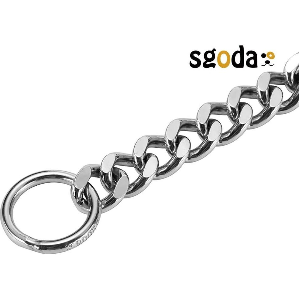 Collar de ahorque para perros SGODA 50.8 cm acero inoxidable