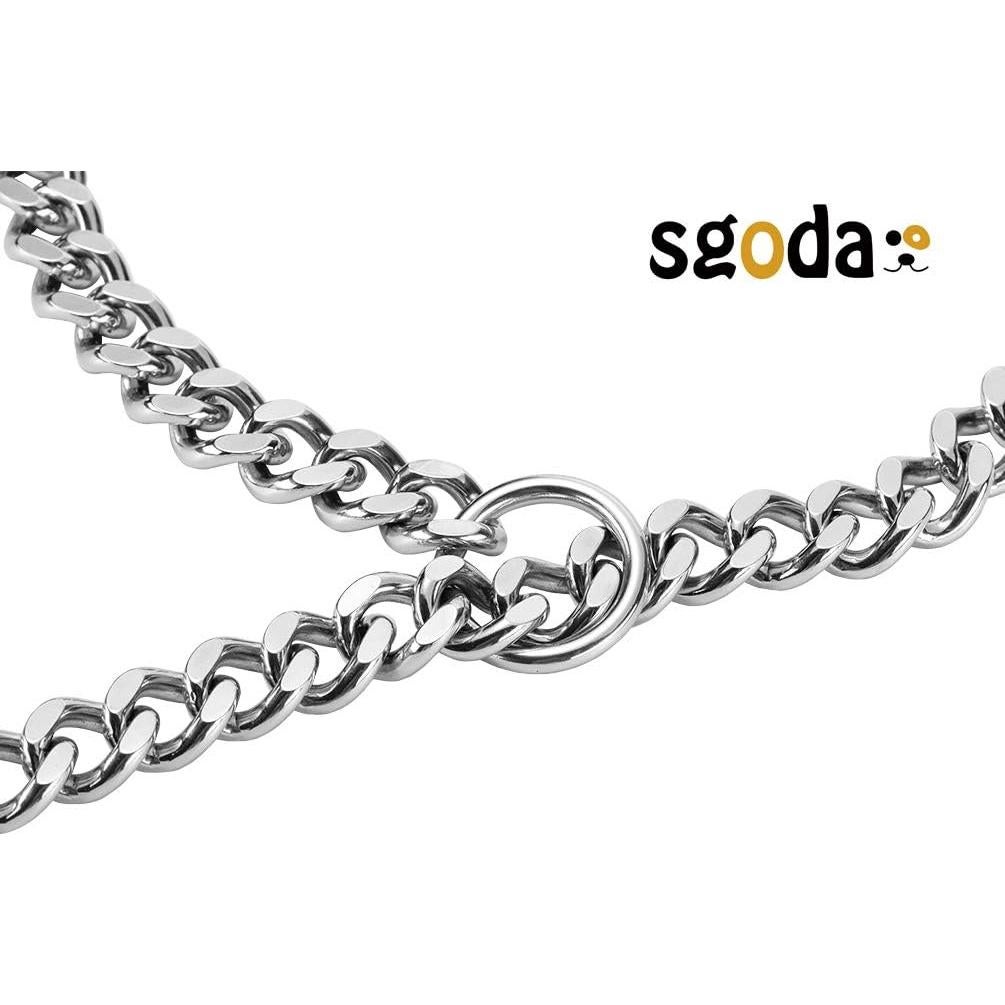 Collar de ahorque para perros SGODA 50.8 cm acero inoxidable