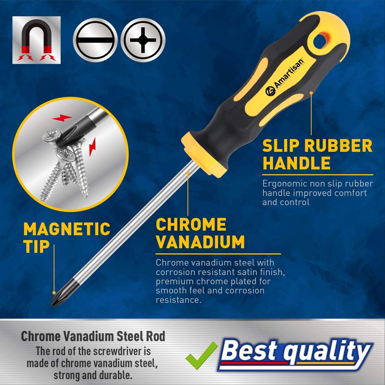 Juego de Destornilladores Magnéticos Amartisan 10 Piezas