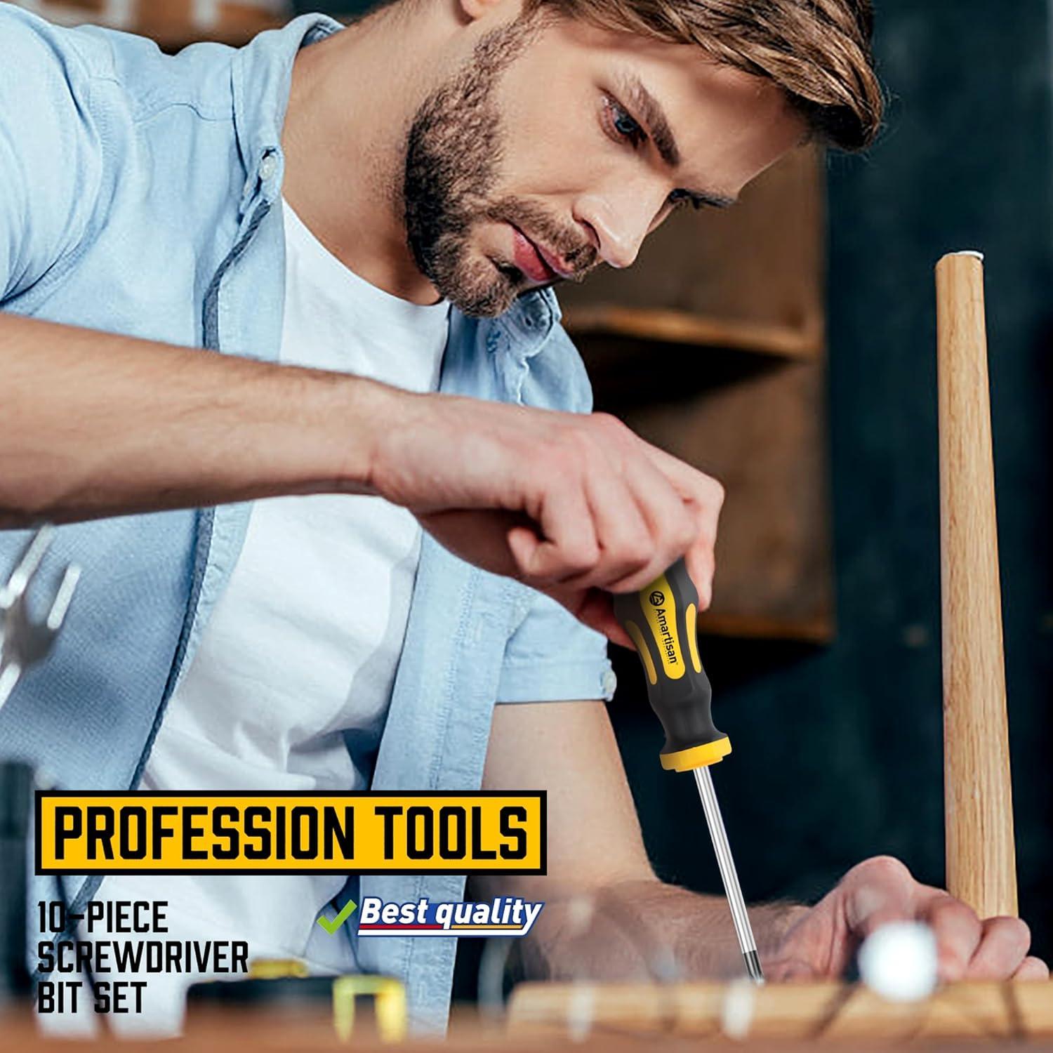 Juego de Destornilladores Magnéticos Amartisan 10 Piezas