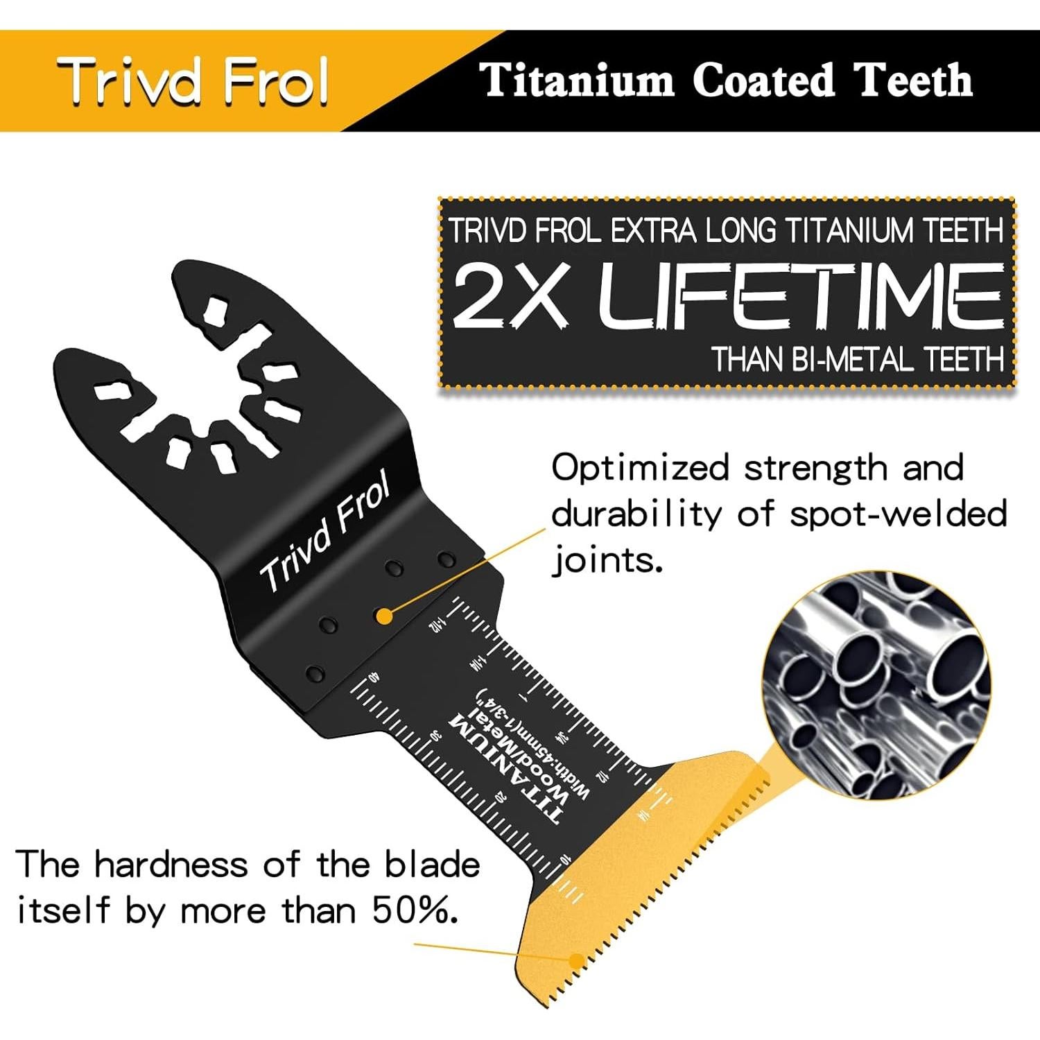 100 Cuchillas de Sierra Oscilante Titanio TrivdPro para Madera Metal