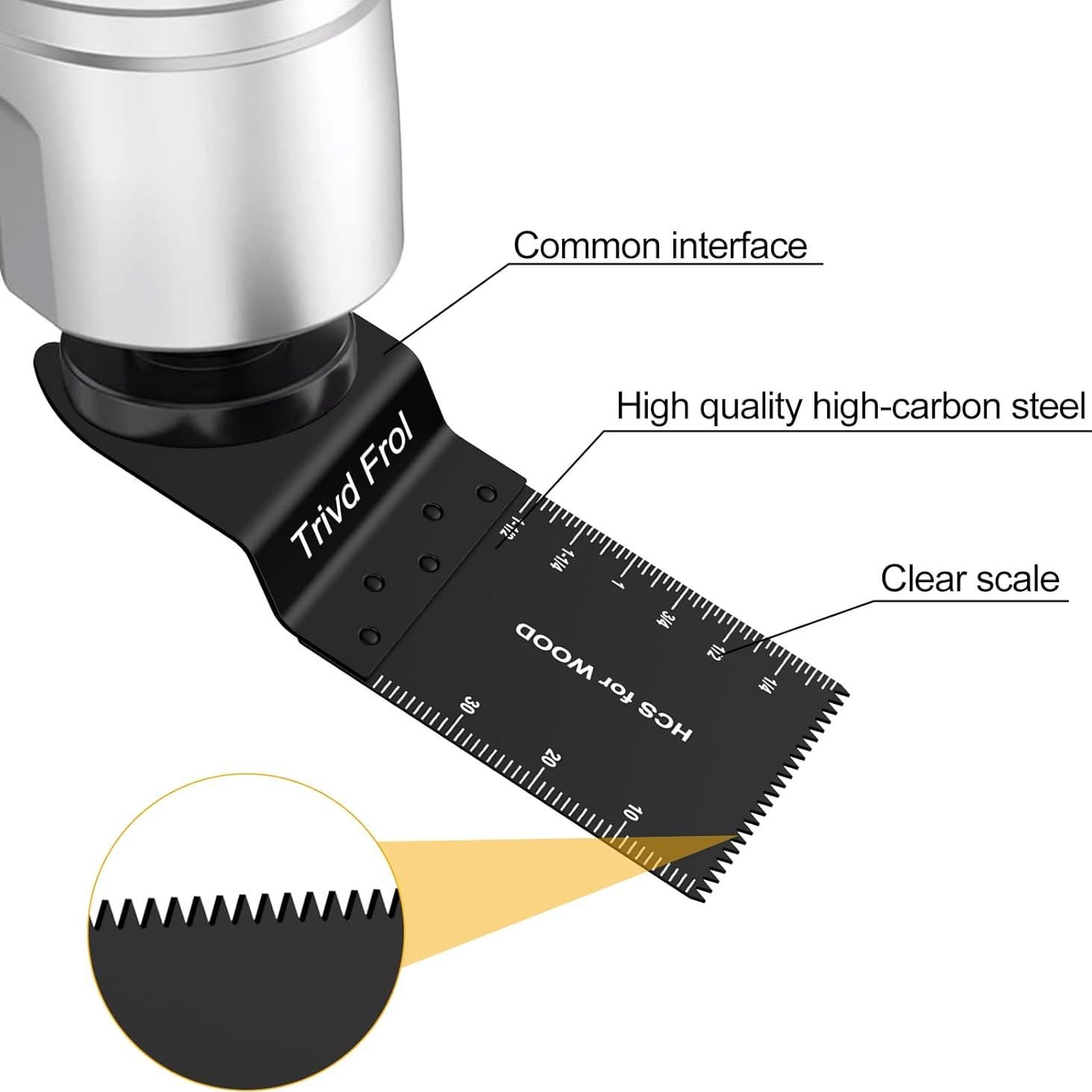 100 Cuchillas de Sierra Oscilante Titanio TrivdPro para Madera Metal
