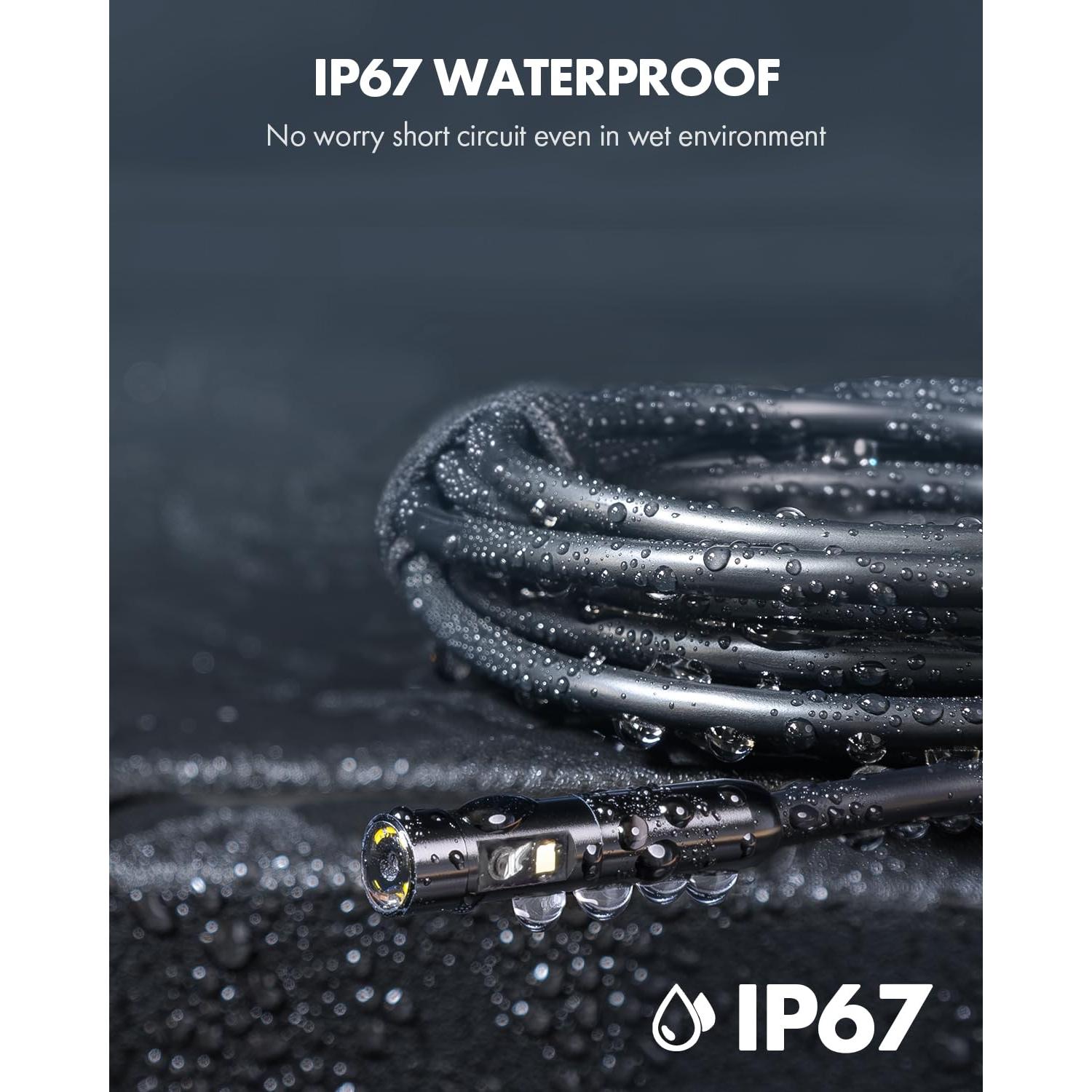 Cámara Endoscópica Doble Lente Anykit 5m IP67 Tipo-C