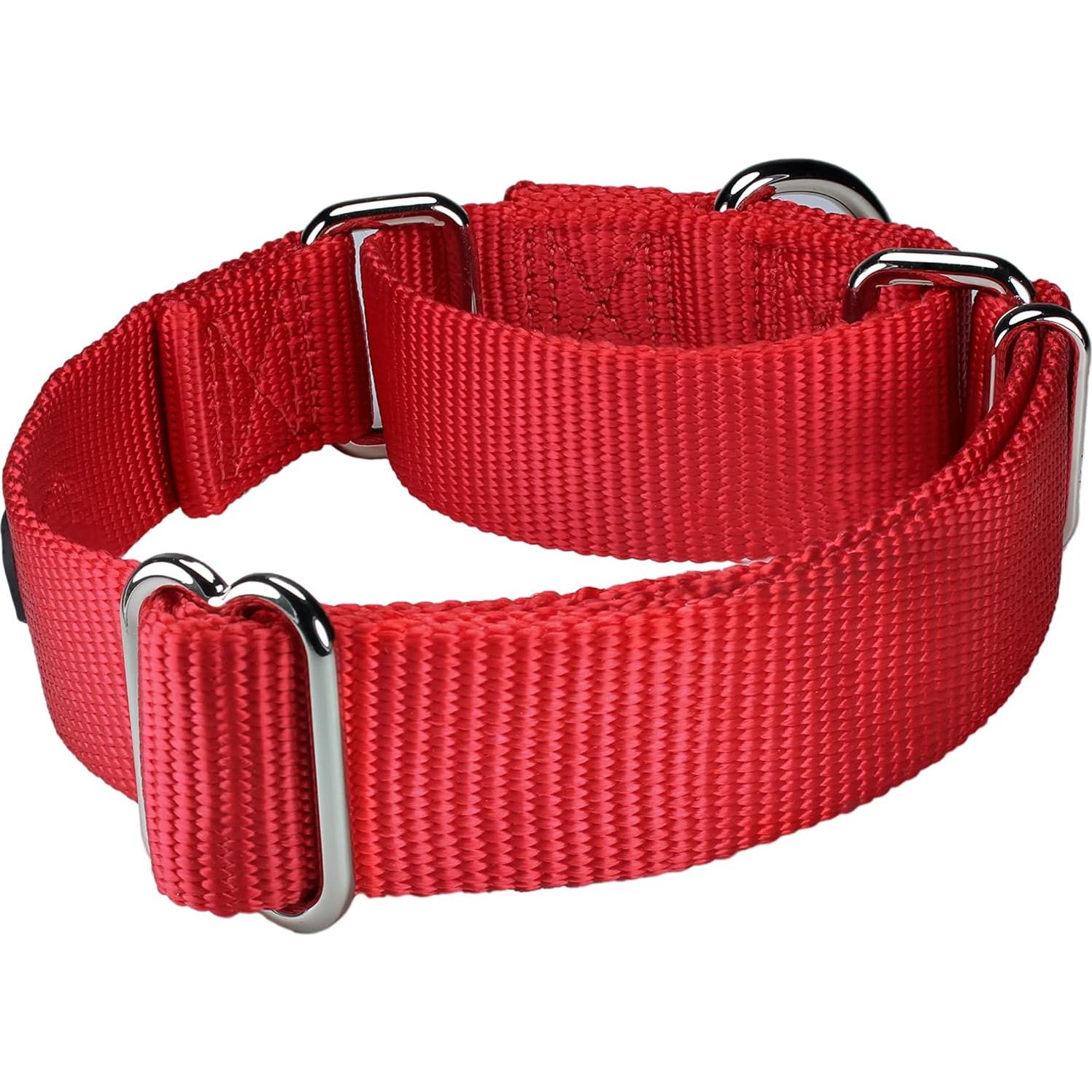 Collar Martingale Ajustable Mikivery Nylon Rojo M 2.54cm